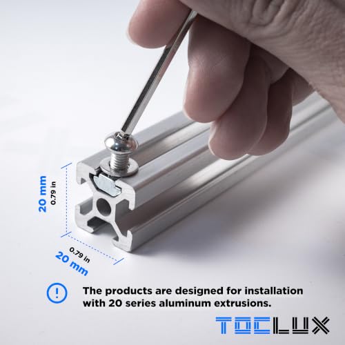 680 pcs 20 Series Aluminum Extrusion Silver M5 T-Nut and Screw Kit – Sliding & Drop-in T-Nuts, M5x8mm & M5x10mm Screws, Washers – for 6mm T-Slot Accessories Extruded Aluminum Hardware 680 pcs 20 Series M5 Silver