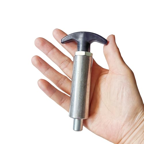 Handle Locking Spring-Loaded Pull pin, Welded Steel Drum Dowel pin Red Handle/Extended Black tie Rod knob (Black Handle, Extended Type，Dia:1/2in -2pcs) Black handle, extended type，Dia:1/2in -2pcs