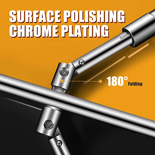 MIKKUPPA M12x1.5 Lug Nuts 4 Way Folding Universal Lug Wrench