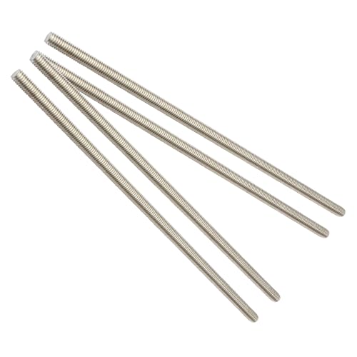 304 Stainless Steel 1/4"-20 Fully Threaded Rod, 4 Pieces 47" Length Long Threaded Rods