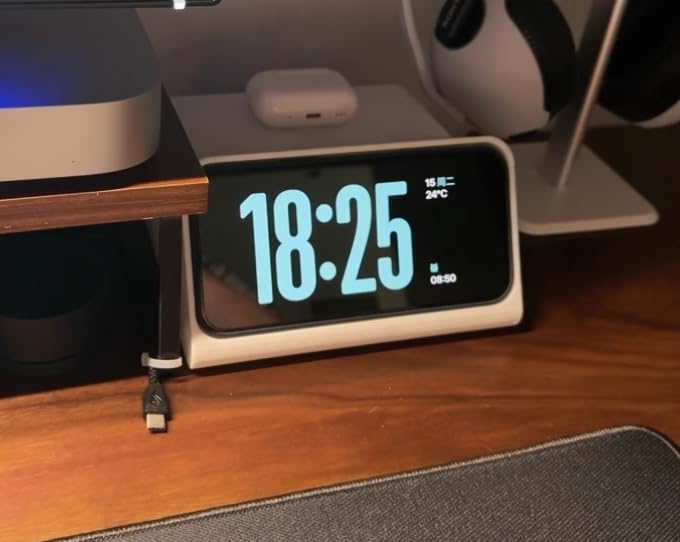 DN40 Wireless Charging Stand for iPhone – Compatible with iPhone 13 Pro to iPhone 16 Pro with Cases, Ideal as a Bedside Phone Holder or nightstand Accessory (Adapter not Included).