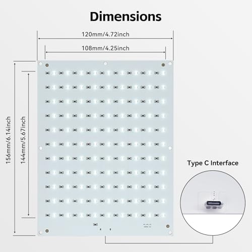 CMYK Lithophane LED Backlight Board Kit Compatible with Bambulab A1/A1 Mini 4 PCS CMYK Lithophane LED