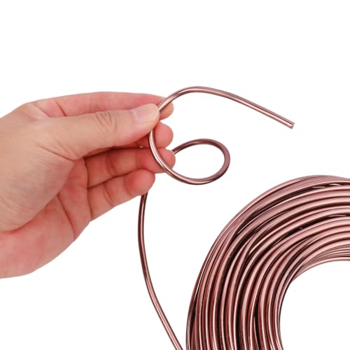 98 Feet Brown Anodized Aluminum Bonsai Training Wire, 4.0mm Anodized Aluminum Wire, 98 Feet Bonsai Plant Wire, Professional Grade Bonsai Training Wire for Crafts, Sculpting, Home Decoration 1 Roll (4.0 mm, 98 ft total) Brown Aluminum