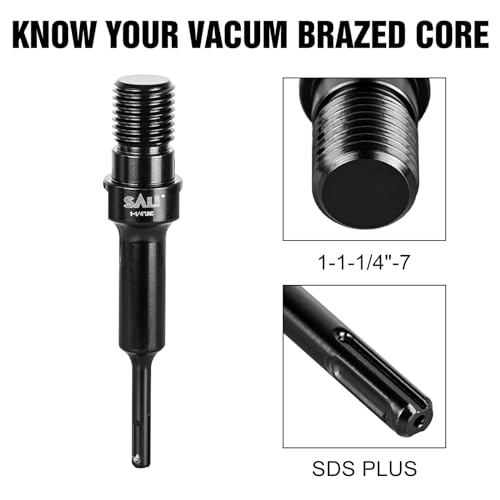 SALI Adapter for Core Bits 2pcs 1-1/4"UNC to SDS Plus 2