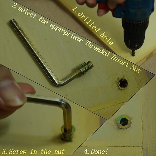 Hex Socket Flanged Threaded Inserts kit for Wood； ATHYUTH Metric Hex Socket Head Cap Screws Assortment Kit.