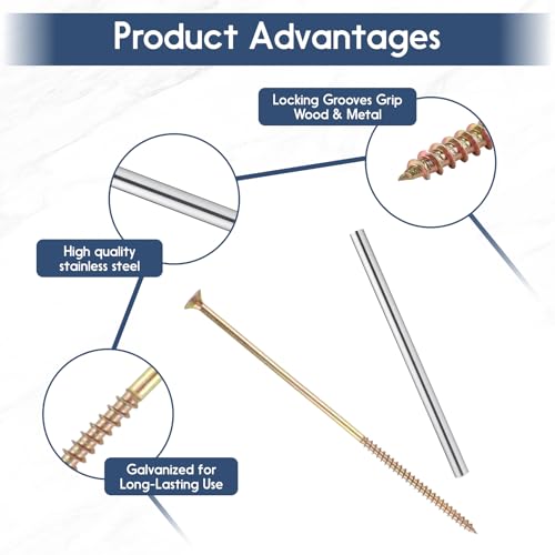 20 Pcs 7'' Gutter Screws with Metal Ferrule Durable Gutter Nails and Roof Gutter Nails Spikes Easy to Install Secure Gutter Fasteners for Renovation and Maintenance of gutters 20