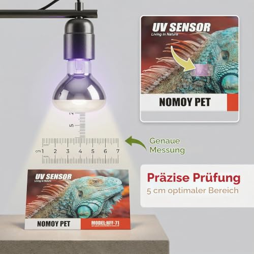 UVB Quick Test Sensor, Reusable Crawl Pet UV Test Card, Quick Detection, UVC UV Test Card, Test Strip Cards Light for Reptile UV Tests, Reptile Bulb/Light/Lamp