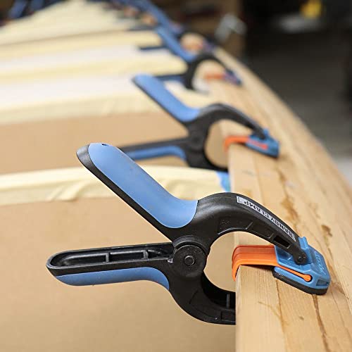 Rockler Bandy Spring Clamps (3-Pair) One-Handed Nylon Clamp Set 3PACK-Medium