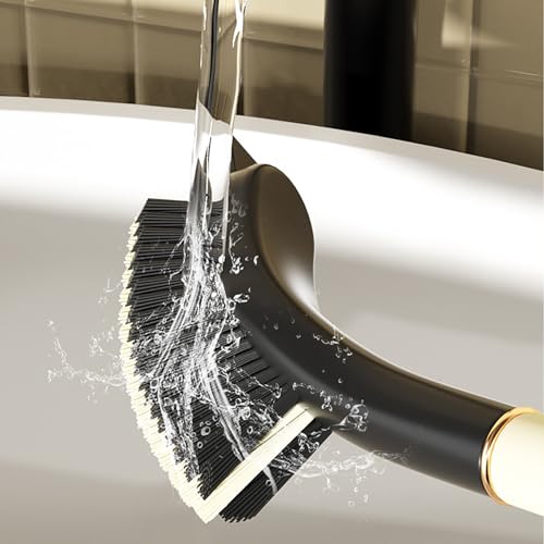 Versatile Cleaning Brush Hard Bristles Corners Cleaning Brush - 1 Piece, Colour Combination Yellow and Black, Joint Brush Bathroom, Can Be Used for Cleaning Tight Crevices Dead Ends