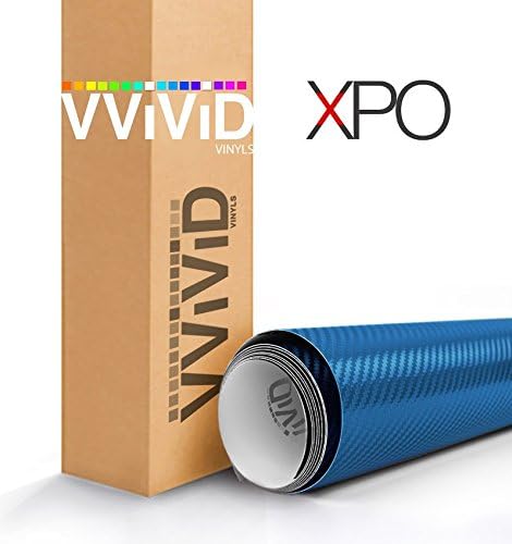 VViViD® XPO Electric Blue 3D Carbon Fiber Vinyl Wrap Roll with Air Release Technology (1ft x 5ft) 1ft x 5ft