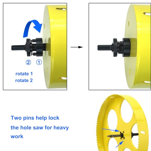 10 Inch Hole Saw with Arbor, 254mm M42 Bi-Metal Hole Cutter 10" (254mm)