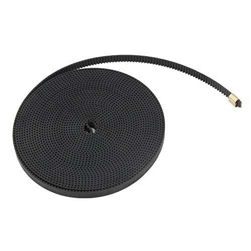 GT2 Black Open Timing Rubber X Y Axis Belt Length 5 Meters/16.4 Ft Width 6mm with 6PCS Copper Buckle for Ender 3 Ender 5 CR10 3D Printer (Open Belt- 5Meter) Open Belt- 5Meter