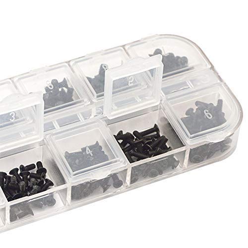 360pcs 12sizes Laptop Notebook Tiny Computer Replacement electronic Screws Assortment Kit Black,M2 M2.5 M3,for Lenovo Toshiba Gateway Samsung HP IBM Dell Sony Acer Asus Hard Disk SATA SSD M.2 360pcs