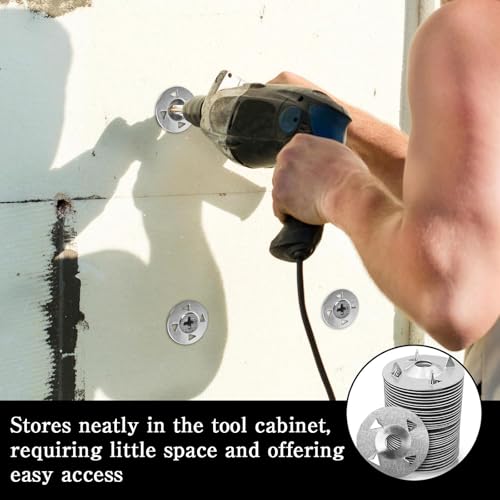 320 Pcs Fastener Kit with 1-1/8 Inch Stainless Steel Washers and Galvanized Steel Screws Hardware Installation Board Set for Fixing Fastening (Pack of 2) 1.13 inches (Pack of 2)