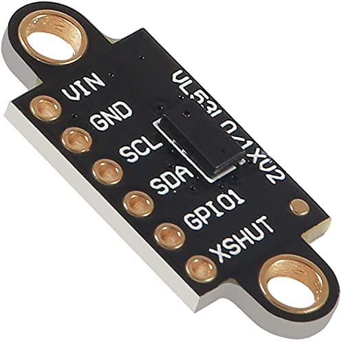 2PCS VL53L0X Time-of-Flight (ToF) Laser Ranging Sensor Breakout 940nm VL53L0X V2 Laser Distance Module I2C IIC (Black) Black