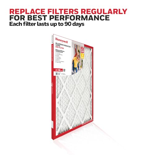 Honeywell 20x25x1 MERV 11 Allergen Reducer 11000 Electrostatic Pleated HVAC AC Furnace Air Filter (4-Pack) | Replacement Filter for Home Use | Made in USA 20x25x1 (4 Pack)