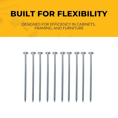 FastCap PowerHead Wood Screws, 2.5", T20 Torx Drive, 150-Pack 18 Inch