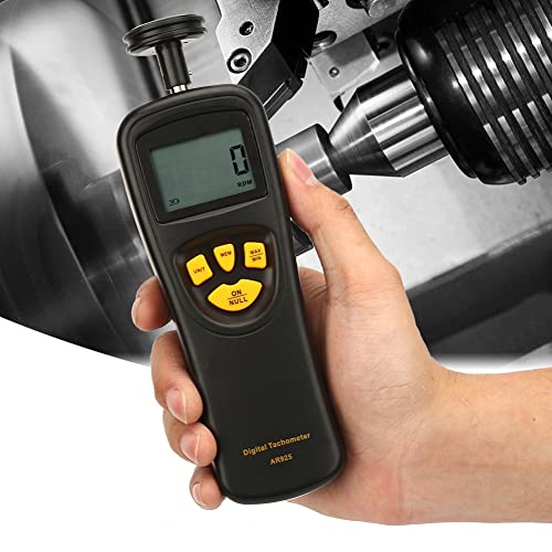 SMART SENSOR Contact Digital Tachometer, 0.5~19999 RPM Speed Engine Tachometer with LCD Backlight