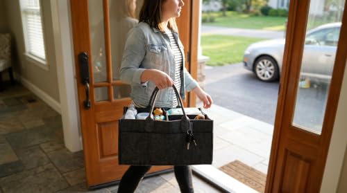 IDEA HOME AVR Felt Bag SORT.IT Organiser with Compartments Foldable 15 L
