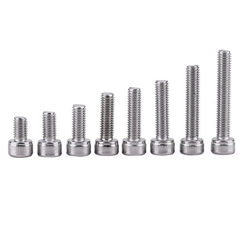 Hex Socket M5 Screws Bolts, 160pcs Stainless Steel Assortment, Industrial Construction Fasteners for Home Office Machinery Repair