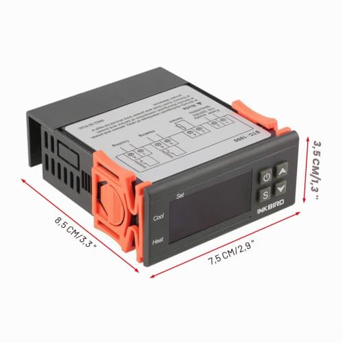 Inkbird ITC-1000 Digital Temperature Controller 2 Relays Thermostats 220V Heating Cooling with NTC Sensor Probe