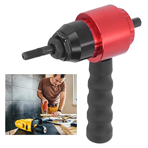 Rivet Nut Drill Converter Attachment Tool Kit, Rivet Nut Tool Cordless Drill Electric Rivet Guns Kit with Detachable Handle, Handle Housing, Nuts, Storage Box and Small Wrench