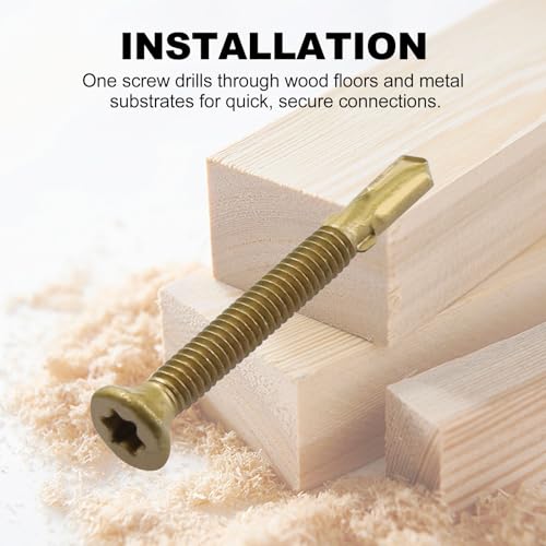 #12-24 x 2 Reamer Tek Torx/Star/Star Head Self Drilling Wood to Metal Screws, Tek Screws Wood to Metal, T-30 Torx Screw Head for Flatbeds, Trailers - 100pcs #12x2