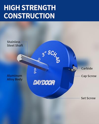 DAYDOOR 3-Piece PVC Pipe Reamer Kit, 1-1/2", 2'', 3" 1-1/2+2+3 Inch