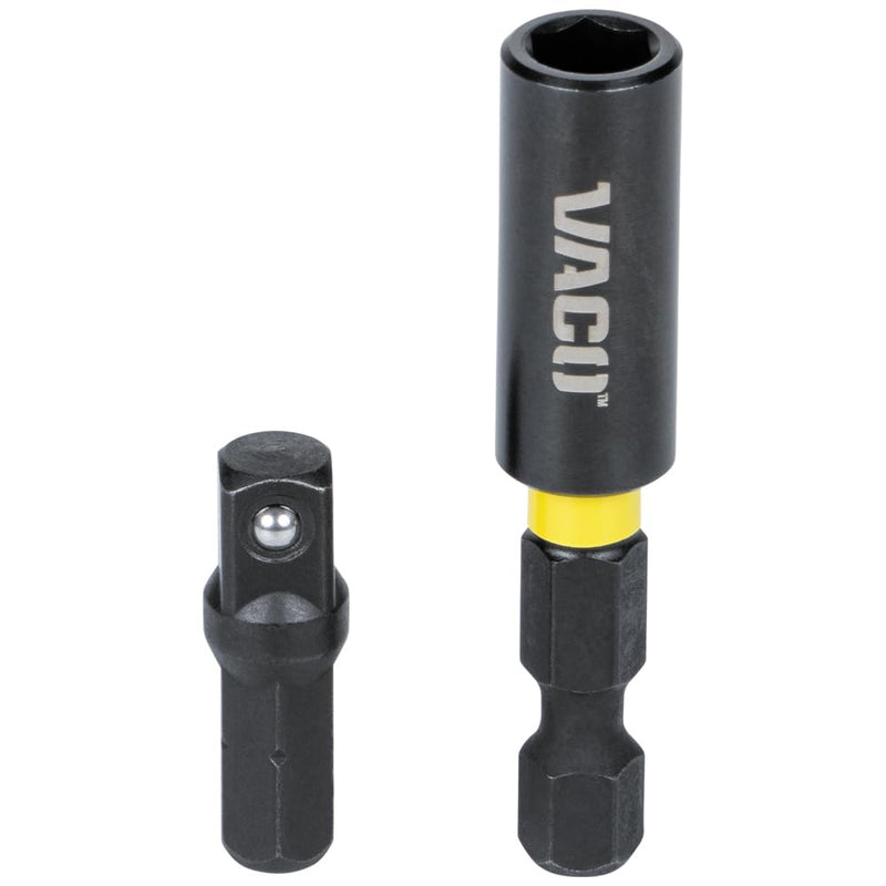 VACO VAC3321 32-Piece Metric Ratcheting Wrench and Socket Set, 1/4-Inch Ratchet, Extension, Adapter, 7 Impact Sockets, 20 Bits, Compact Case