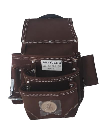 Zeluga Sued Leather Tool Belt, Bag, Carpenter, Construction, Framers, Handyman and Electrician Tool Bag Set (20-379) 20-379