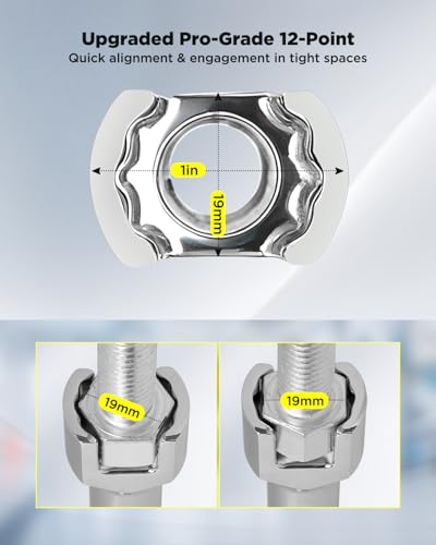 Strut Channel Nuts 3/8"-16 No Spring - 120 Pcs, 1/2″ Drive 3/4″ (19mm) Strut Channel Impact Socket