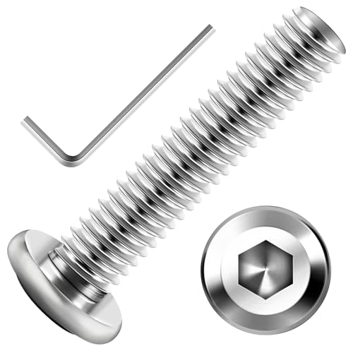 Mywish 30Pcs M6 x 30mm M6 Screws, Flat Head M6x1.0 Bolt Hex Socket Cap Screws Bolts & 900Pcs M3 M4 M5 M6 Metric Screw Assortment, 304 Stainless Steel Nuts and Bolts, Hex Socket Head Cap Metric Bolts