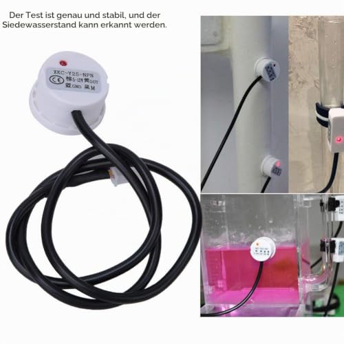 Jadeshay Liquid Level Sensors 5-12V Water Level Sensor, Level Indicator Water Tank Level Sensor Non-Contact NPN Output Interface IP67 Waterproof