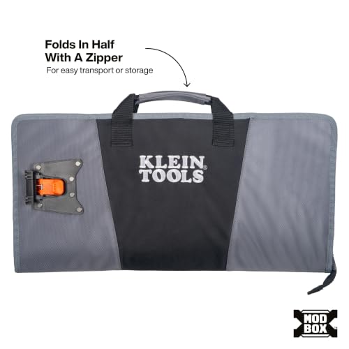 Klein Tools 54813MB MODBox Utility Cart Tool Apron, Tool Storage Organizer, Utility Cart Accessories, Zips Closed for Storage or Transport