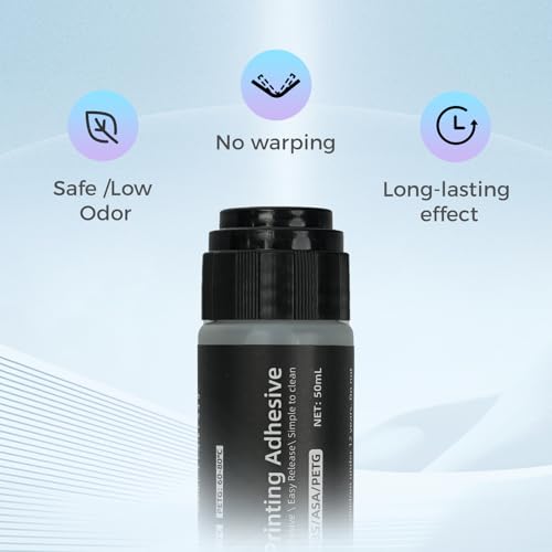 FLASHFORGE 3D Printing Heat Bed Anti-Warp Adhesive for PLA/ABS/PETG/ASA Materials Glue Stick Set (50 ml/stick, pack of 2)