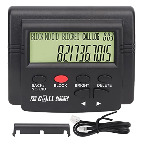 Call Blocker for Landline Phones, 4000Groups Blacklist Home Office Call Blocking Device, 100 Call List, LCD Display, for Most Landline Phones