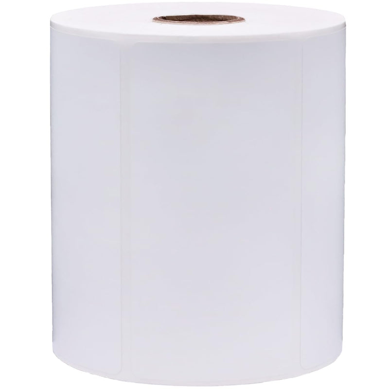 4 x 2 Direct Thermal Perforated White Labels, 1″ Inch Core, 750 Count - Label Paper for Thermal Printer Labels, Permanent Adhesive, Suitable for Various Industries