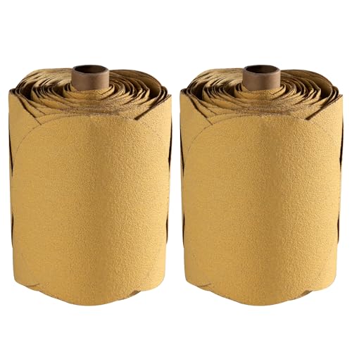 300 PCS 6 Inch PSA Sanding Discs 80 and 320 Assorted Grit Sticky-Back Sandpaper Roll Adhesive Backed Sandpaper for DA Sander Self Stick Automotive Sandpaper