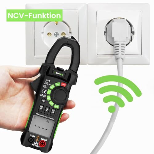 Current Meters, Digital Intelligent Current Clamp AC, 6000 Meter TRMS, with NCV Detection, Resistance, Capacitance, Diode, Measures AC/DC Voltage, Resistance