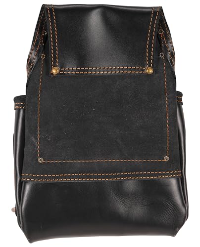 CLC Custom Leathercraft 179354 Carpenter's Nail and Tool Bag Reversed Top Grain, 10 Pocket 10-Pocket