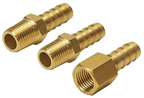 Derale 13032 3/8" Cooler line to 3/8" NPT Hose Barb Universal Transmission Line Fitting