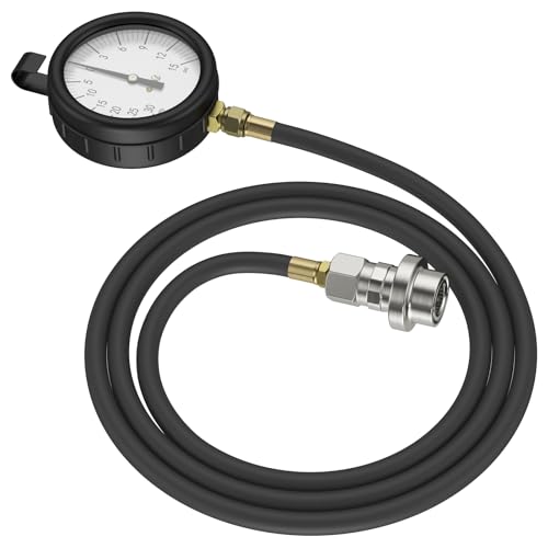 Moker TU-32-6 6.6L GM Duramax Diesel Fuel Pressure & Vacuum Test Kit – 3.5” Gauge with 6ft Hose & Quick Coupler – Accurate Fuel System Diagnostics for Duramax Engines