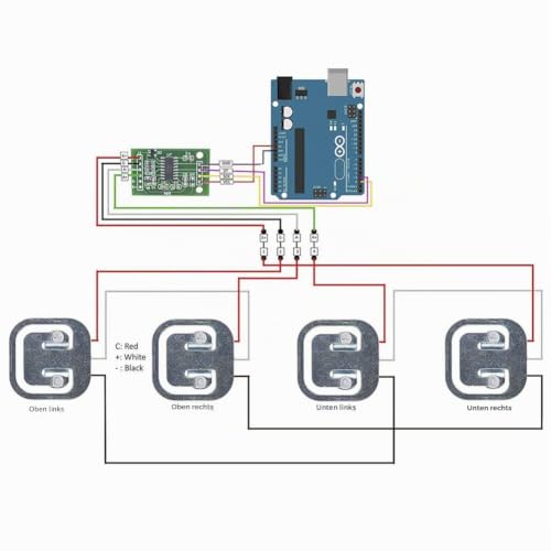 4pcs 50kg 110lb Half Bridge Load Cell Electronic Weighing Sensor Load Cell + HX711 AD Weighing Module Weight Module for Arduino, Kitchen Scales Electronic Kitchen Scales Jewelry Scales