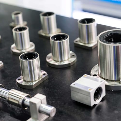 PATIKIL LMH20UU Linear Ball Bearings 20mm Bore Dia 32mm OD 38mm Long 5.5mm Hole, 2Pcs Round Flange Linear Motion Bushing Double Side Rubber Sealed Rod Liner Shaft for Machine 3D Printer 2