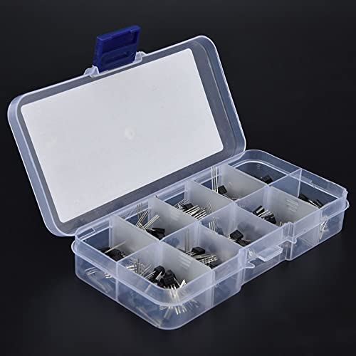 BC547 Transistor Set, 200 Pieces | With Clear Box, BC327 BC337 BC517 BC547 BC548 BC549 BC550 BC556 BC557 BC558, Semiconductor Material, for Electric Vehicles
