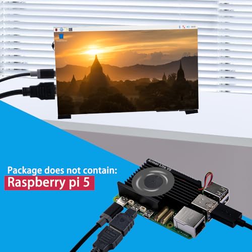 GeeekPi Active Cooler for Raspberry Pi 5, Armor Lite V5 Cooler with PWM Fan, Aluminum Heatsink for Raspberry Pi 5 2GB/4GB/8GB/16GB For Pi 5