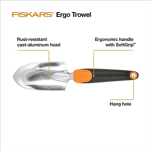 Fiskars Ergo Garden Trowel, Hand Tool for Digging & Planting, 6-Pack