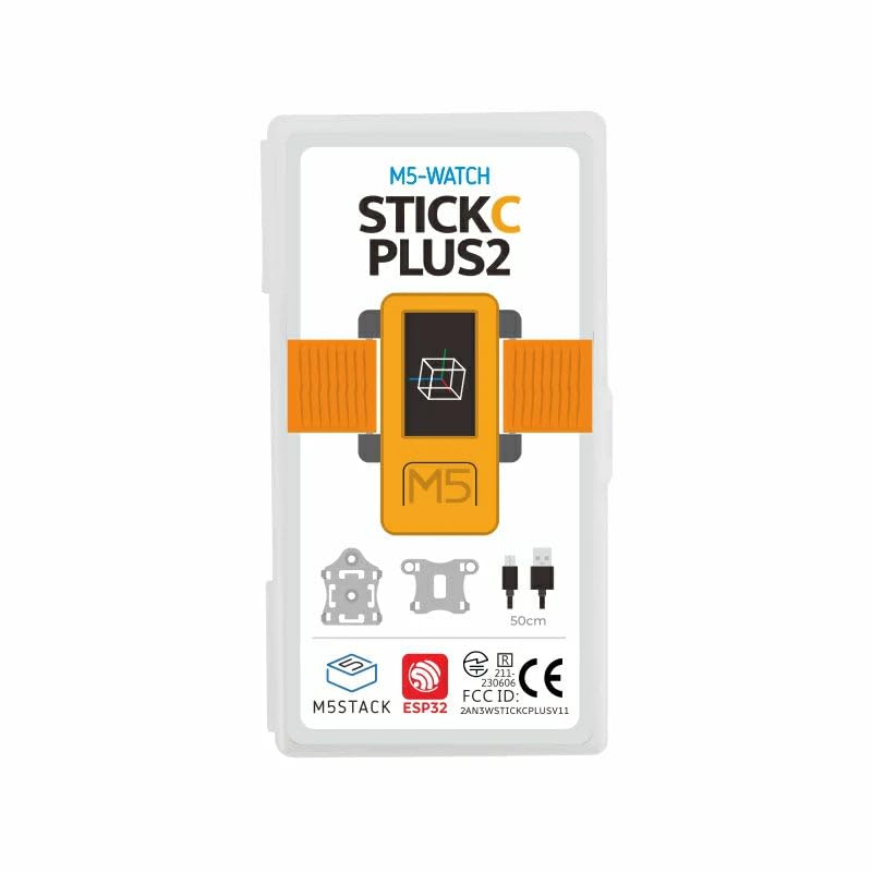 M5Stack M5StickC PLUS2 ESP32 Mini IoT Development Kit (includes Watch & Wall mounting Accessories), Yellow