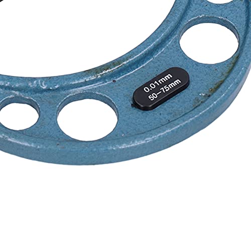 Micrometer 25-50MM 0-25MM 50-75MM 75-100MM Outside Micrometer Stainless Steel High Accuracy Thickness Gauge Accuracy 0.01mm, Default