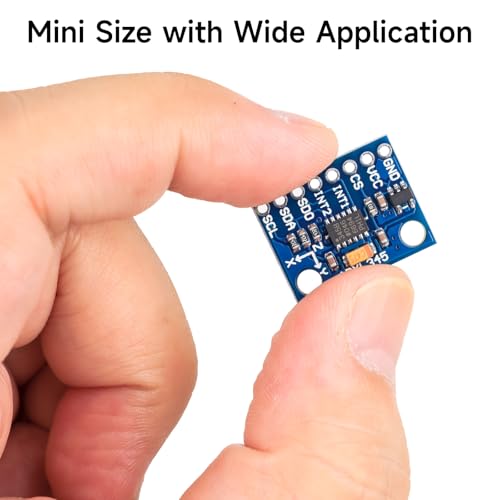 ADXL345 Accelerometer Module with 10cm Cable, 3-Axis Digital Gravity Acceleration/Tilt Module IIC/SPI Transmission Compatible with Arduino - Pack of 2